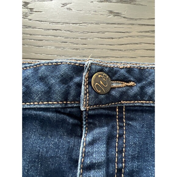 Westport Denim Midi Skirt Womens 10 Blue Jean Stretch Modest Pencil Slit Western - Picture 2 of 6